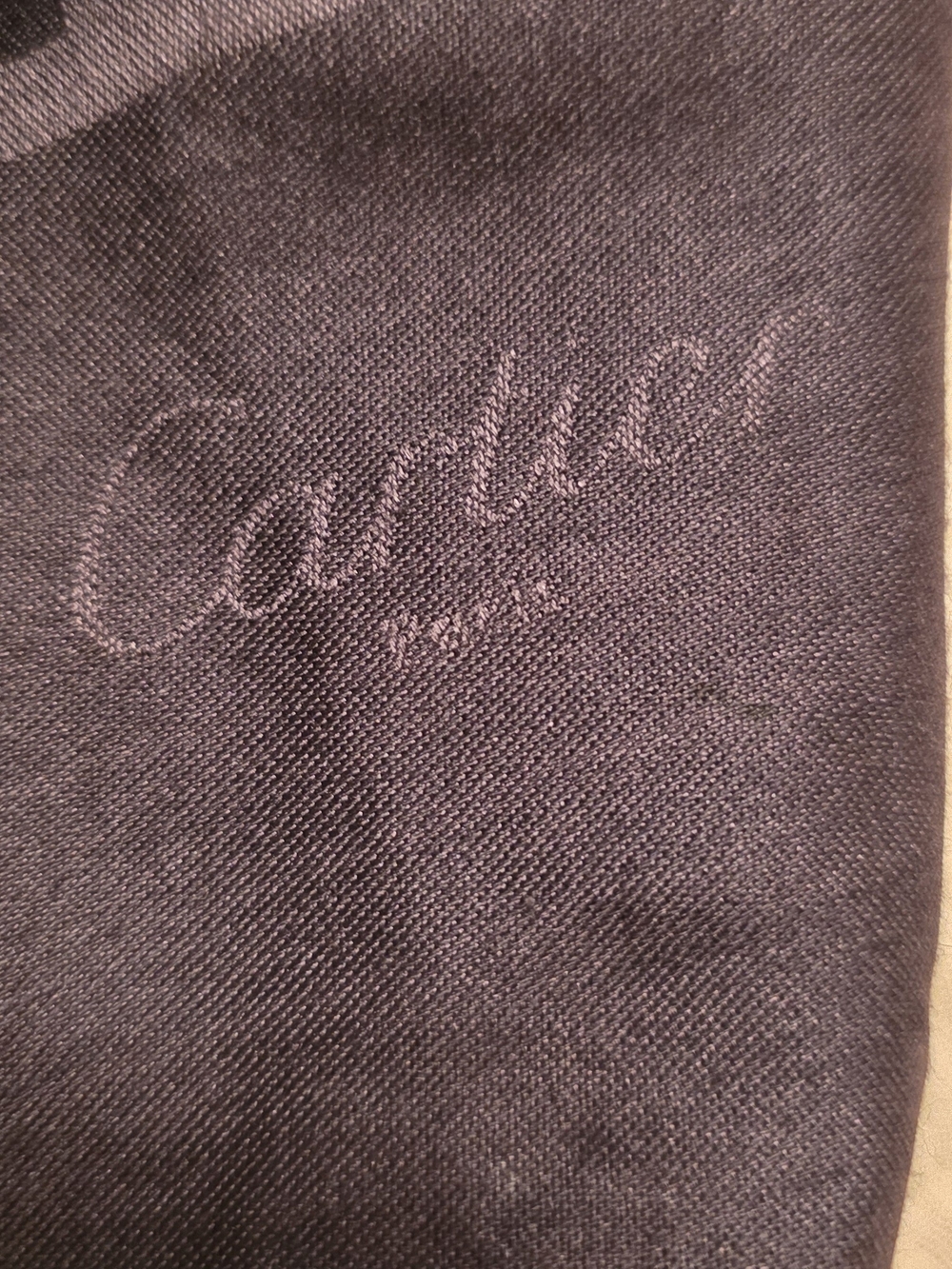 Cartier logo scarf shawl wrap 70x26 charcoal - Picture 8 of 8